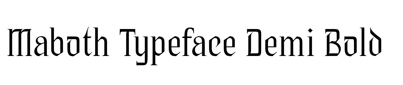 Maboth Typeface Demi Bold